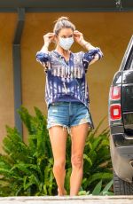 ALESSANDRA AMBROSIO in Denim Cut-off Out in Malibu 06/16/2020