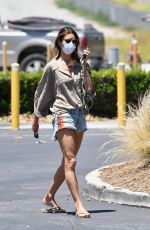 ALESSANDRA AMBROSIO in Denim Shorts Out Shopping in Malibu 06/10/2020