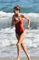 ALESSANDRA AMBROSIO in Swimsuit at a Beach in Malibu 06/14/2020