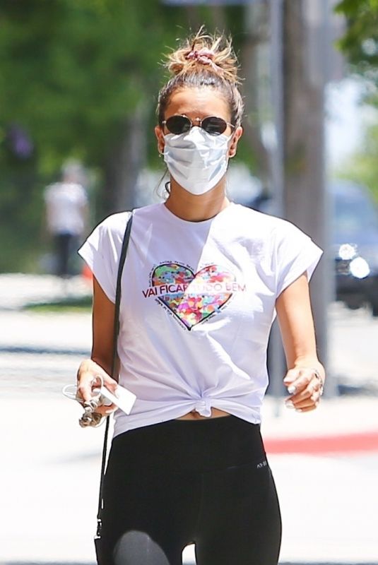 ALESSANDRA AMBROSIO Leaves a Gym in Brentwood 06/15/2020