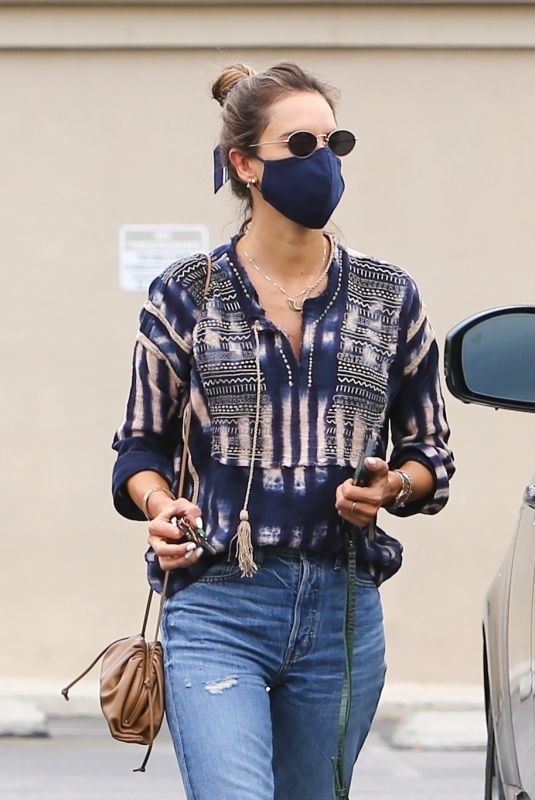 ALESSANDRA AMBROSIO Leaves a Spa in Los Angeles 06/16/2020