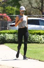 ALESSANDRA AMBROSIO Out Jogging in Brentwood 06/03/2020