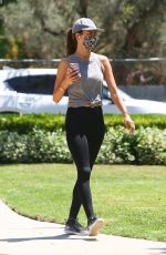ALESSANDRA AMBROSIO Out Jogging in Brentwood 06/03/2020