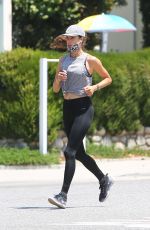 ALESSANDRA AMBROSIO Out Jogging in Brentwood 06/03/2020