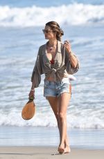 ALESSANDRA AMBROSIO Out on the Beach in Santa Monica 06/10/2020