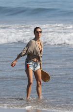 ALESSANDRA AMBROSIO Out on the Beach in Santa Monica 06/10/2020