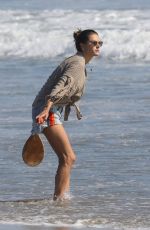 ALESSANDRA AMBROSIO Out on the Beach in Santa Monica 06/10/2020