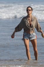 ALESSANDRA AMBROSIO Out on the Beach in Santa Monica 06/10/2020
