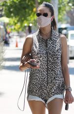 ALESSANDRA AMBROSIO Wearing a Mask Out in Los Angeles 06/11/2020