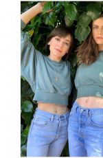 ALEXANDRA DADDARIO and KATE EASTON in Matching Outfits 05/25/2020