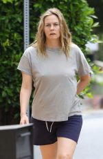 ALICIA SOLVERSTONE in Shorts Out with Her Dogs in Los Angeles 06/17/2020