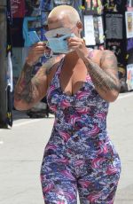 AMBER ROSE in Tights Out in Los Angeles 06/20/2020