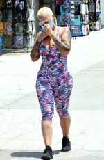 AMBER ROSE in Tights Out in Los Angeles 06/20/2020