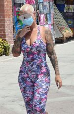 AMBER ROSE in Tights Out in Los Angeles 06/20/2020