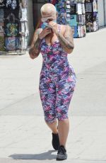 AMBER ROSE in Tights Out in Los Angeles 06/20/2020
