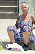 AMBER ROSE in Tights Out in Los Angeles 06/20/2020