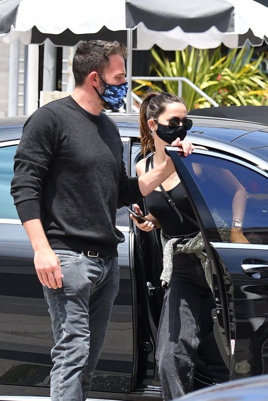 ANA DE ARMAS and Ben Affleck at Brentwood Country Mart 06/20/2020