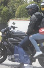 ANA DE ARMAS and Ben Affleck on His Motorcycle Out in Los Angeles 06/02/2020