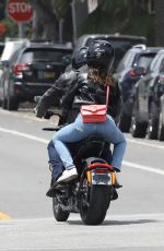 ANA DE ARMAS and Ben Affleck on His Motorcycle Out in Los Angeles 06/02/2020