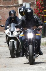ANA DE ARMAS and Ben Affleck on His Motorcycle Out in Los Angeles 06/02/2020