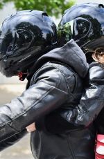 ANA DE ARMAS and Ben Affleck on His Motorcycle Out in Los Angeles 06/02/2020