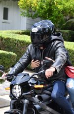 ANA DE ARMAS and Ben Affleck on His Motorcycle Out in Los Angeles 06/02/2020