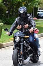 ANA DE ARMAS and Ben Affleck on His Motorcycle Out in Los Angeles 06/02/2020