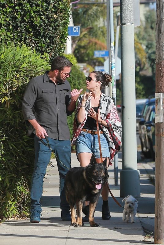 ANA DE ARMAS and Ben Affleck Out with Their Dogs in Santa Monica 06/29/2020
