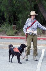 ANDIE MACDOWELL Out Hiking with Her Dogs in Los Angeles 06/11/2020