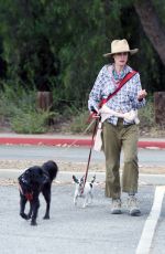 ANDIE MACDOWELL Out Hiking with Her Dogs in Los Angeles 06/11/2020