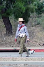 ANDIE MACDOWELL Out Hiking with Her Dogs in Los Angeles 06/11/2020