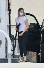 APRIL LOVE GEARY at a Gas Station in Malibu 06/25/2020