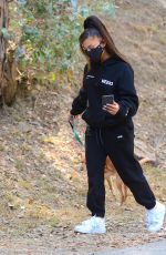 ARIANA GRANDE Out Hikinig with Her Dog in Los Angeles 06/21/2020