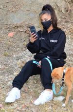 ARIANA GRANDE Out Hikinig with Her Dog in Los Angeles 06/21/2020