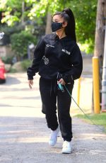 ARIANA GRANDE Out Hikinig with Her Dog in Los Angeles 06/21/2020