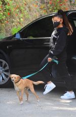 ARIANA GRANDE Out Hikinig with Her Dog in Los Angeles 06/21/2020
