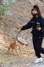 ARIANA GRANDE Out Hikinig with Her Dog in Los Angeles 06/21/2020