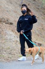ARIANA GRANDE Out Hikinig with Her Dog in Los Angeles 06/21/2020