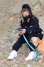 ARIANA GRANDE Out Hikinig with Her Dog in Los Angeles 06/21/2020
