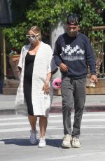 ASHLEE SIMPSON and Evan Ross Out in Sherman Oaks 06/17/2020