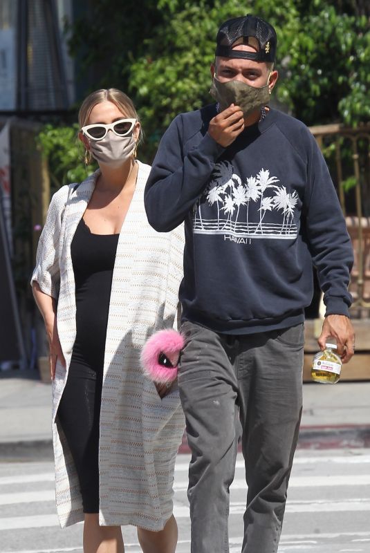 ASHLEE SIMPSON and Evan Ross Out in Sherman Oaks 06/17/2020