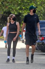 ASHLEY BENSON and G-Eazy Out Hiking in Los Angeles 06/25/2020