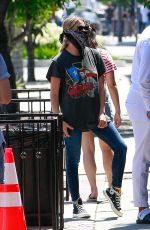 ASHLEY BENSON Wearing Banda Mask Out in West Hollywood 06/13/2020