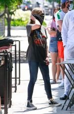ASHLEY BENSON Wearing Banda Mask Out in West Hollywood 06/13/2020