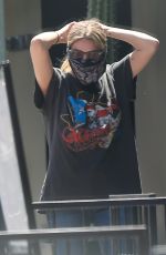 ASHLEY BENSON Wearing Banda Mask Out in West Hollywood 06/13/2020