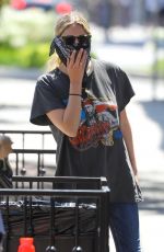 ASHLEY BENSON Wearing Banda Mask Out in West Hollywood 06/13/2020