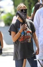 ASHLEY BENSON Wearing Banda Mask Out in West Hollywood 06/13/2020