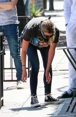 ASHLEY BENSON Wearing Banda Mask Out in West Hollywood 06/13/2020