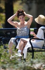 ASHLEY GREENE and CARA SANTANA at a Park in Beverly Hills 06/27/2020