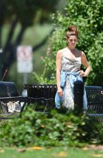 ASHLEY GREENE and CARA SANTANA at a Park in Beverly Hills 06/27/2020